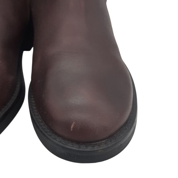 Hudson London Oxblood Burgundy Leather Moto Boots SZ 37 - Picture 6 of 16